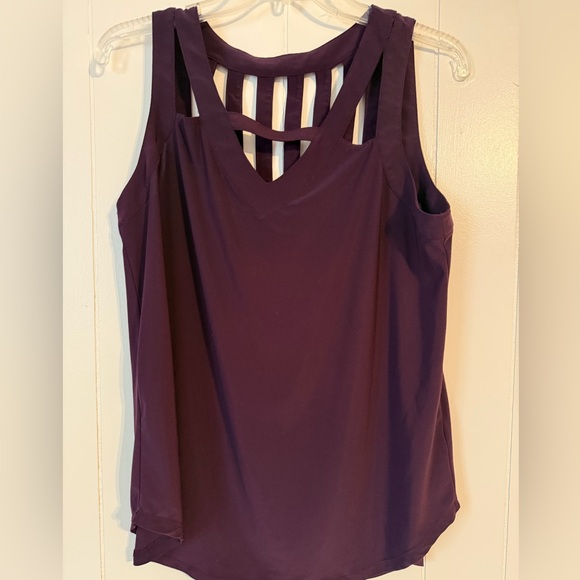 AUW Purple Cut Out Top - Picture 1 of 6